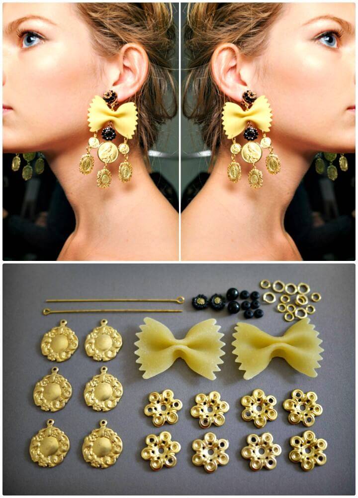 How to Make Dolce & Gabbana Pasta Earrings - DIY