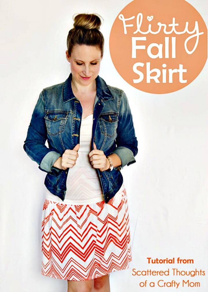 How to Make Flirty Fall Skirt - DIY