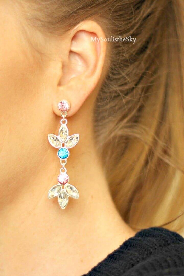 Make Pink and Blue Earrings - DIY