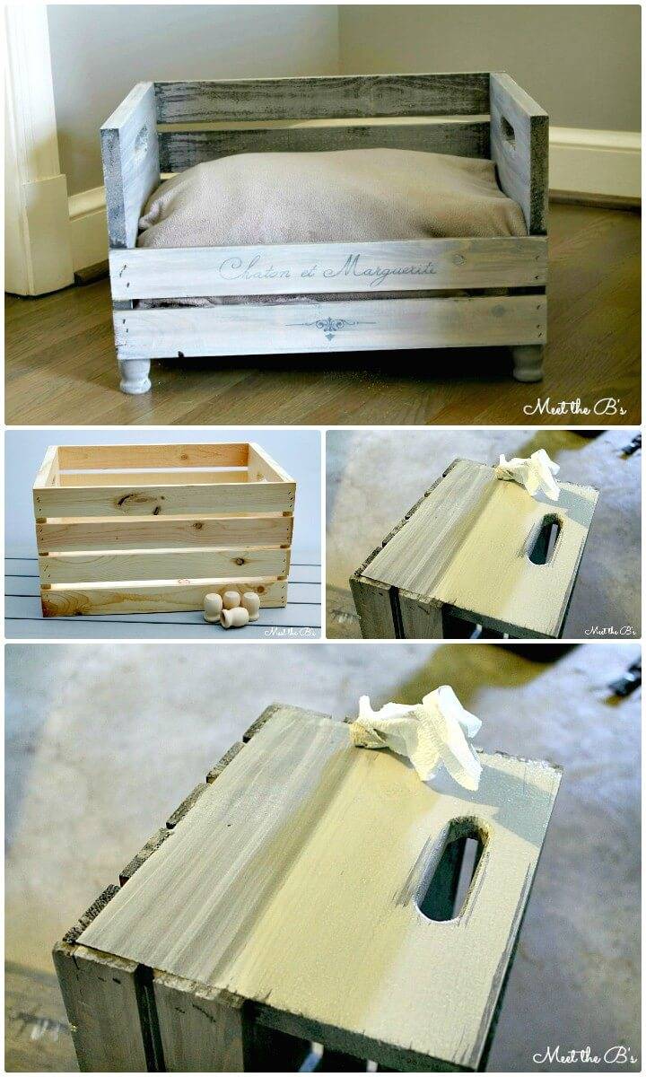 Make Your Own Pet Bed Out of Crates