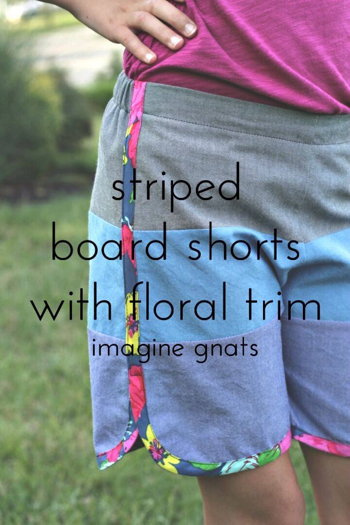 Make Your Own Striped Board Shorts