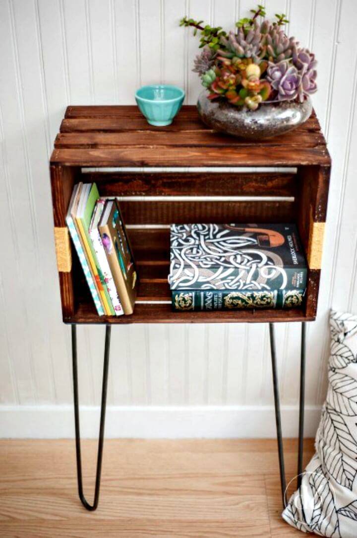 Make Your Own Wood Crate Console Table