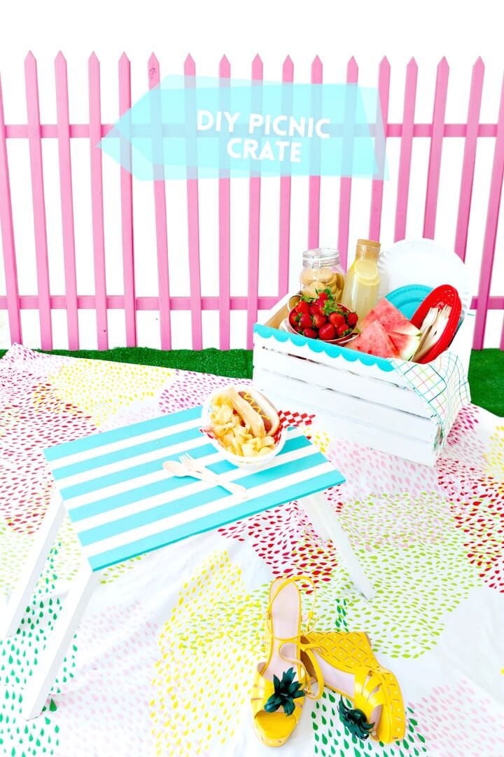 Make Your Own Wooden Crate Picnic Basket