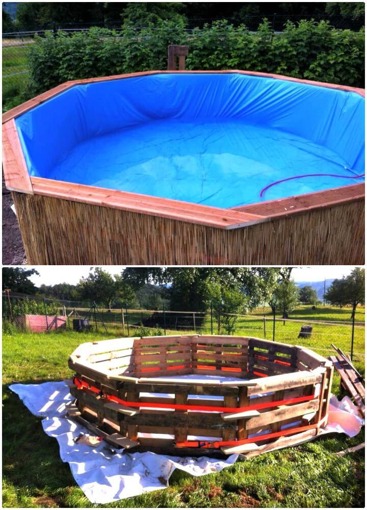 Make a Swimming Pool Out Of Pallets - DIY Project for Summer 