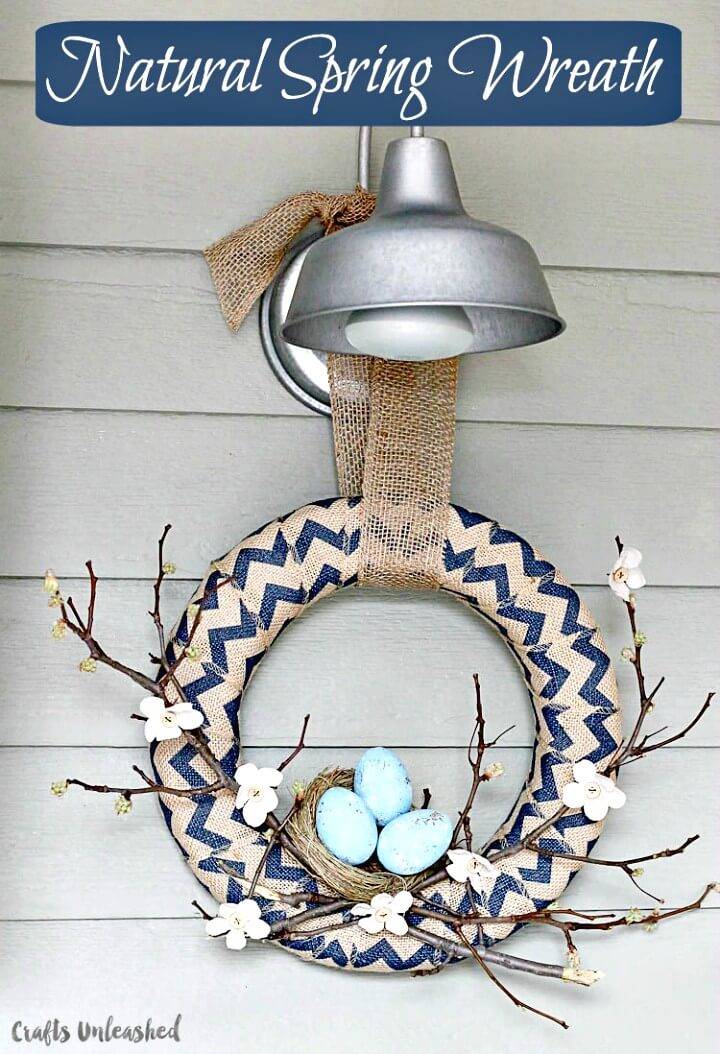 How to Make Natural Spring Wreath - DIY 