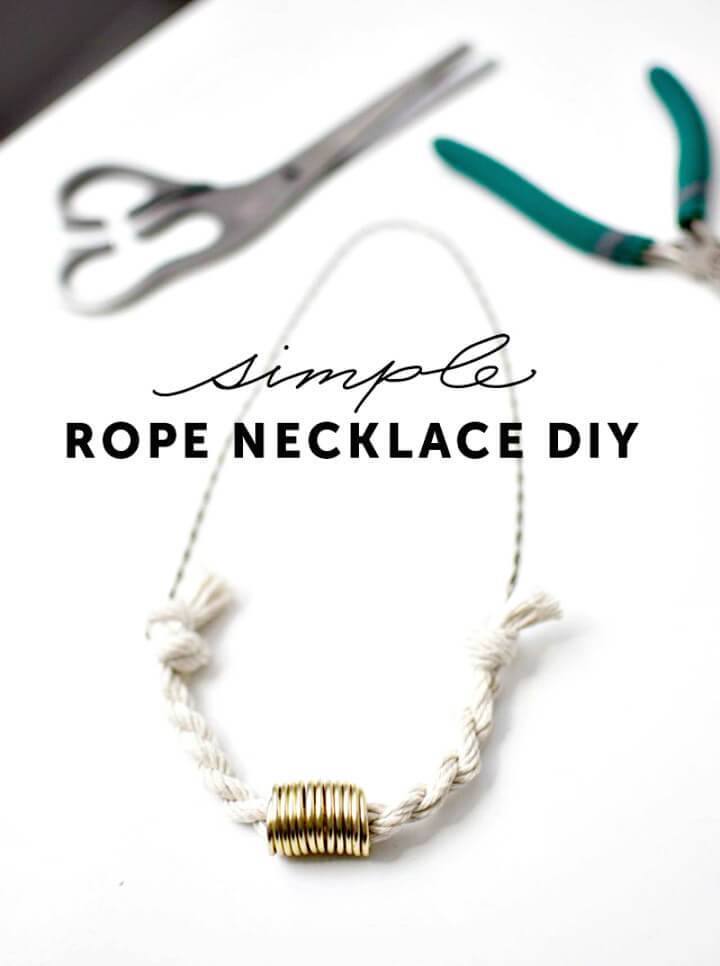 Simple DIY Rope Necklace Tutorial