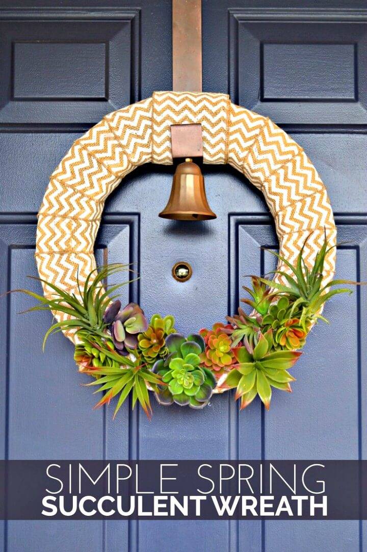 How to DIY Spring Succulent Wreath