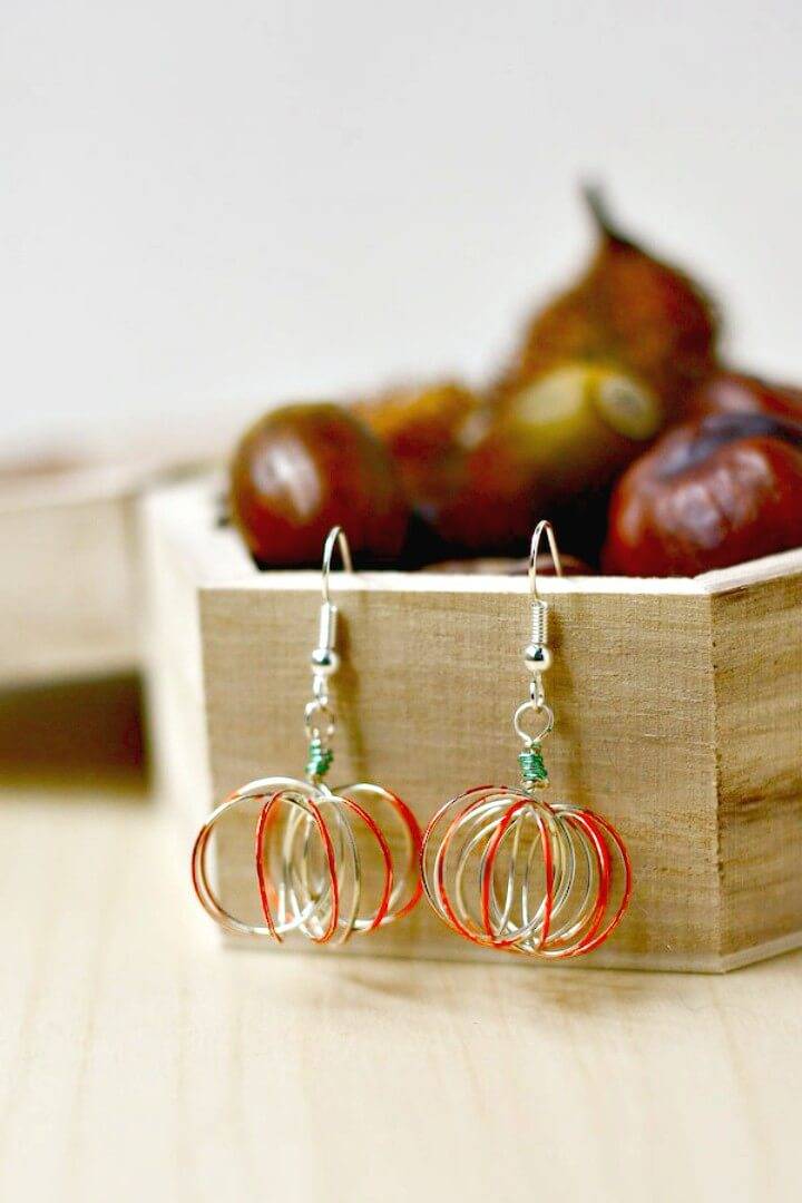 How to Make Wire Pumpkin Earrings