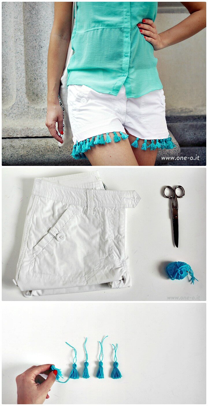 Unique DIY Tassel Shorts