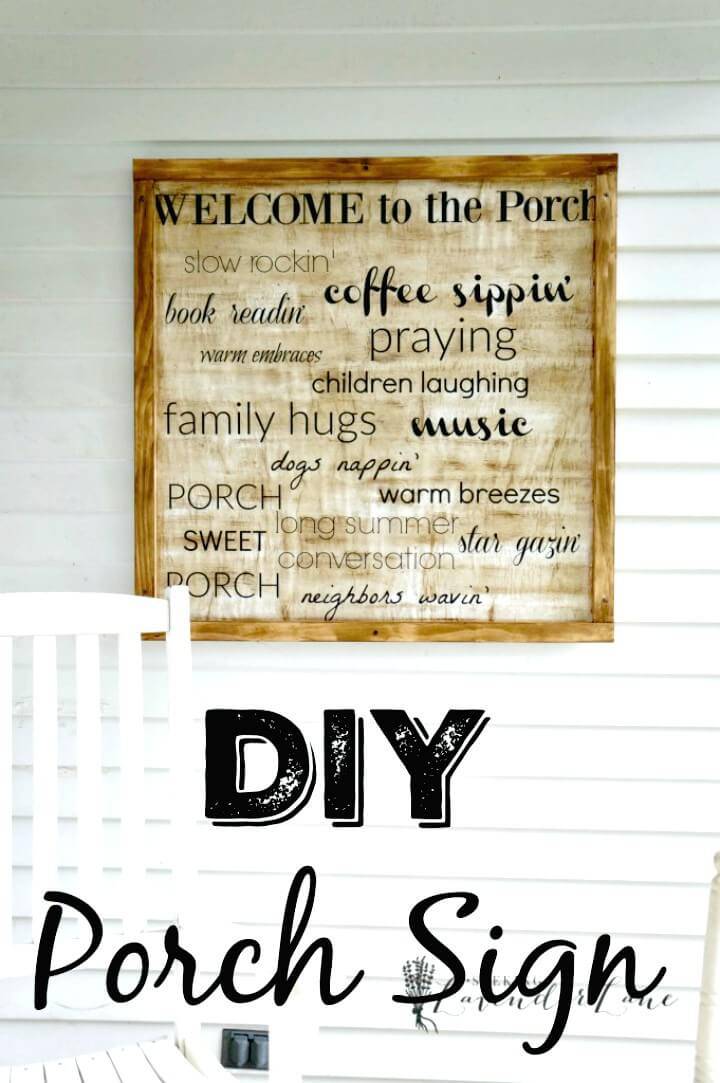 DIY Welcome to the Porch Sign Tutorial