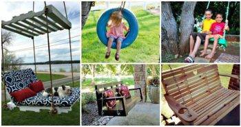 25 Easy to DIY Swing Ideas Plans Bed Chair Bench Swing - DIY Furniture Ideas - DIY Projects - DIY Crafts - DIY Swing Bed - DIY Swing Chair - DIY Swings