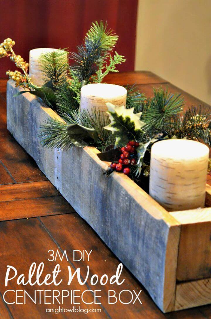 How to Build 3M Pallet Wood Centerpiece Box Tutorial