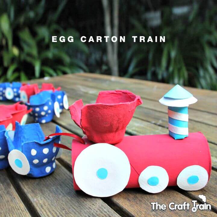 Adorable DIY Egg Carton Train for Kids 