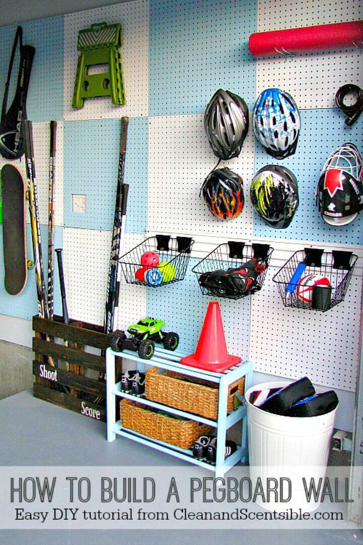 Adorable DIY Garage Pegboard Wall - Organize Your Things in Better Way 