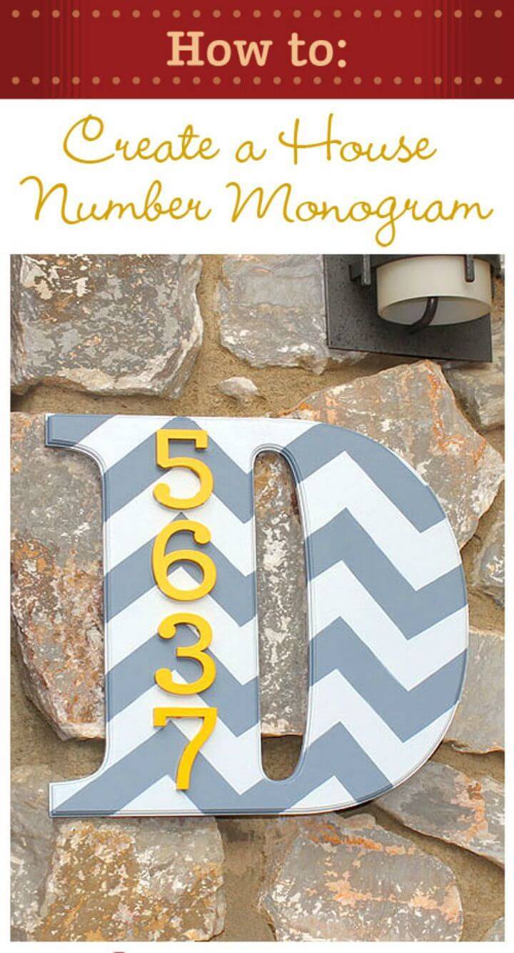 DIY House Address Number Monogram