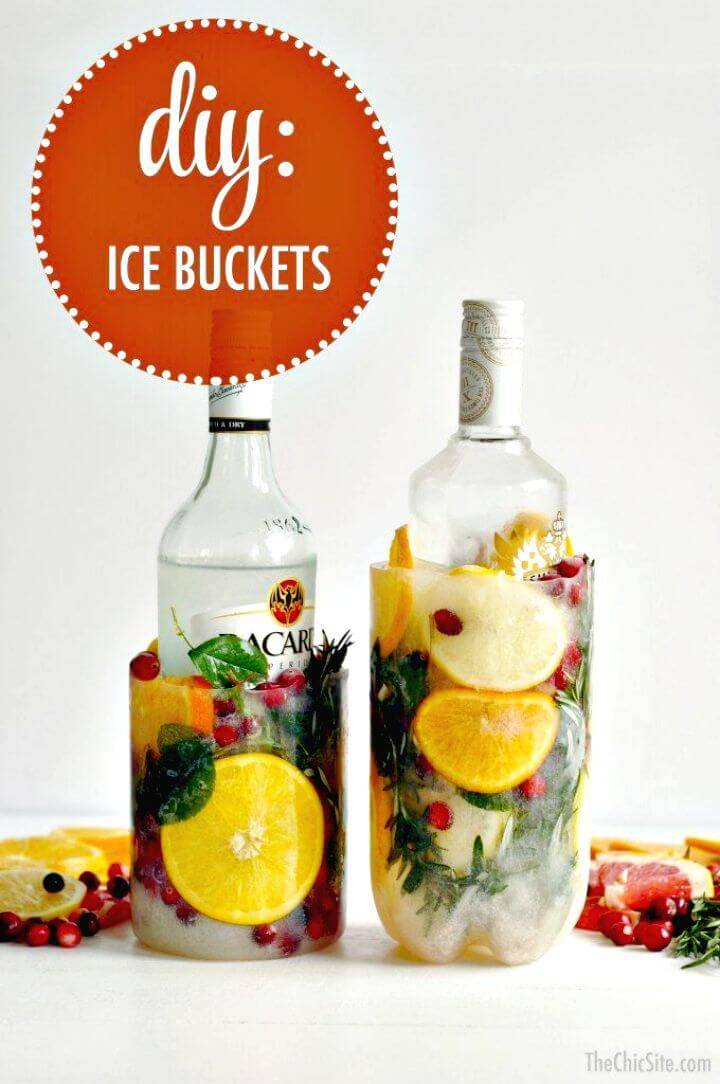 Adorable DIY Ice Buckets for Summer Party Decorations 