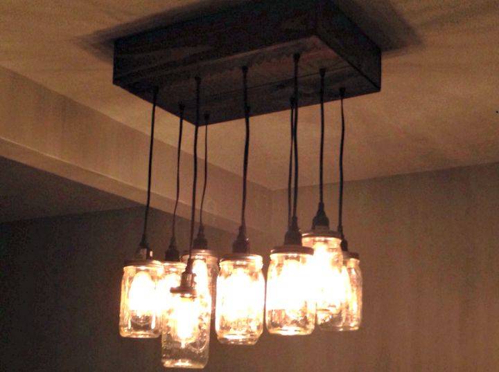 How to make Mason Jar Chandelier - DIY Lightning Ideas 