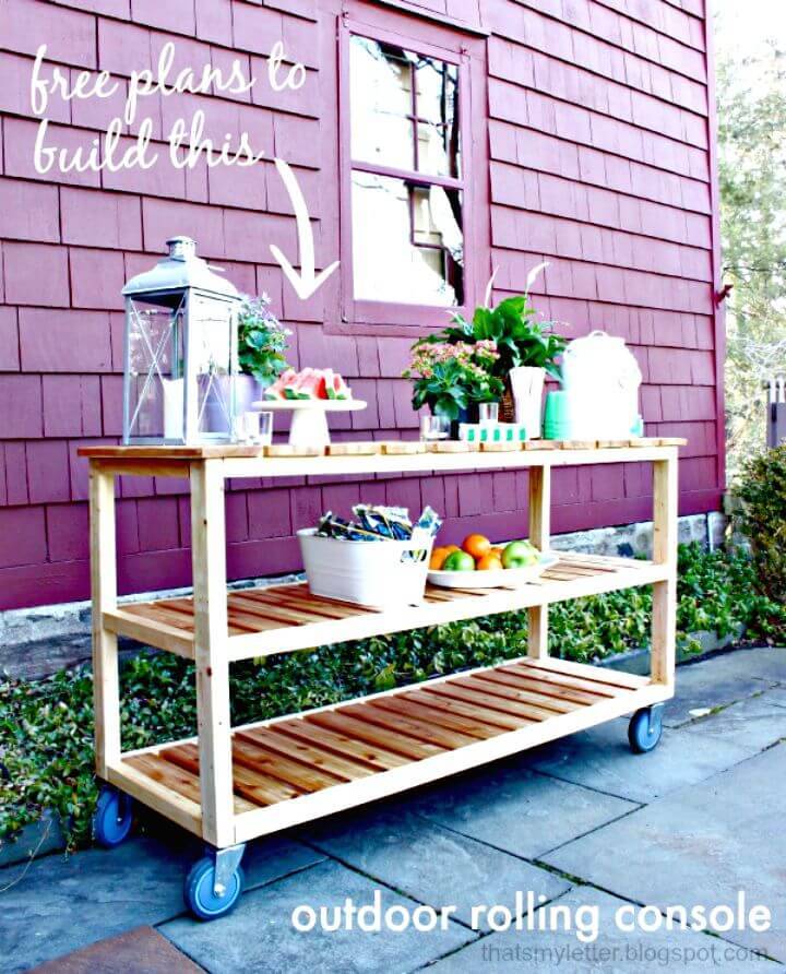 DIY Outdoor Rolling Console & Giveaway