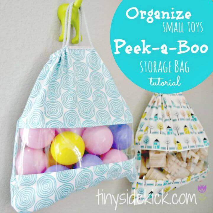 Adorable DIY Peek-a-boo Toy Storage Bags