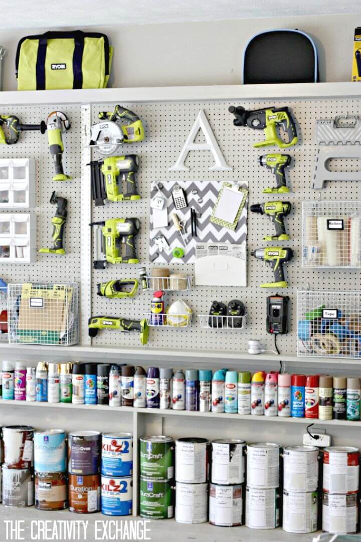 DIY Pegboard Storage Wall