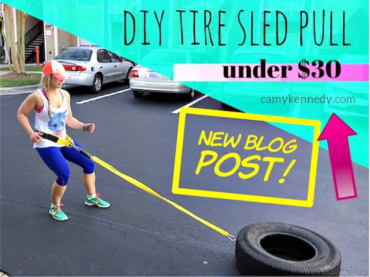 DIY Tire Sled Pull with Straps and Belt Under $30