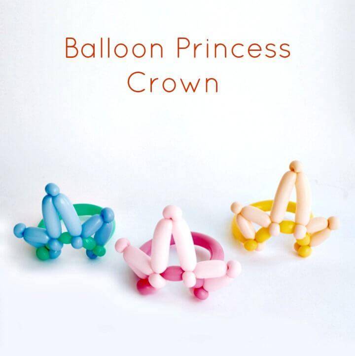Easy DIY Balloon Princess Crowns