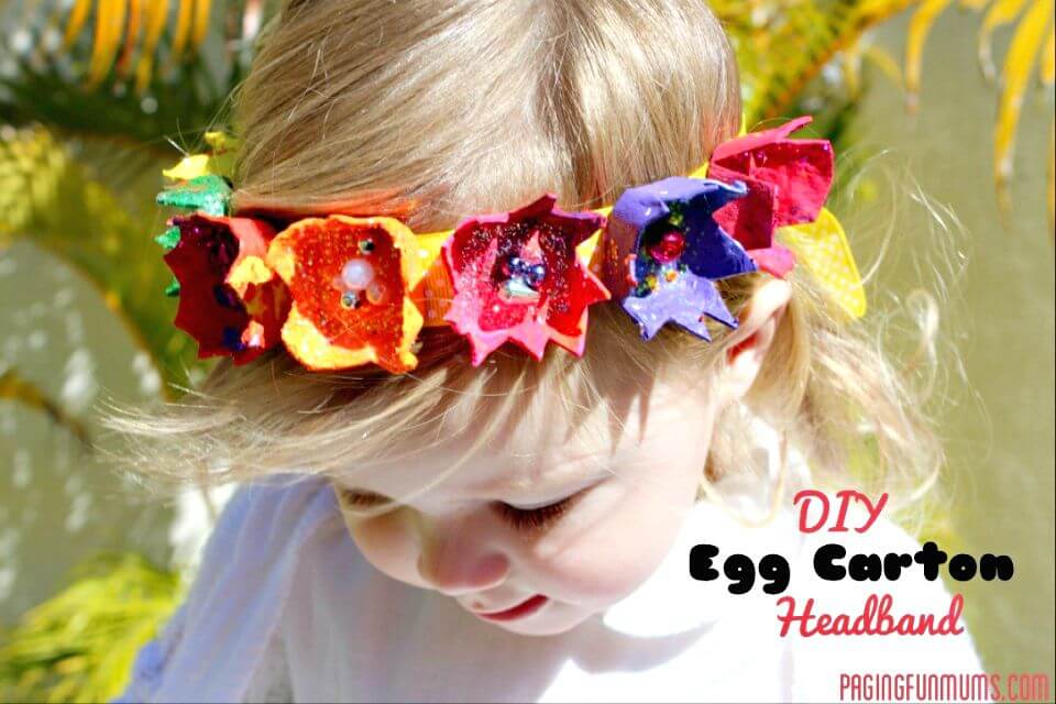 DIY Egg Carton Headbands for Little One 