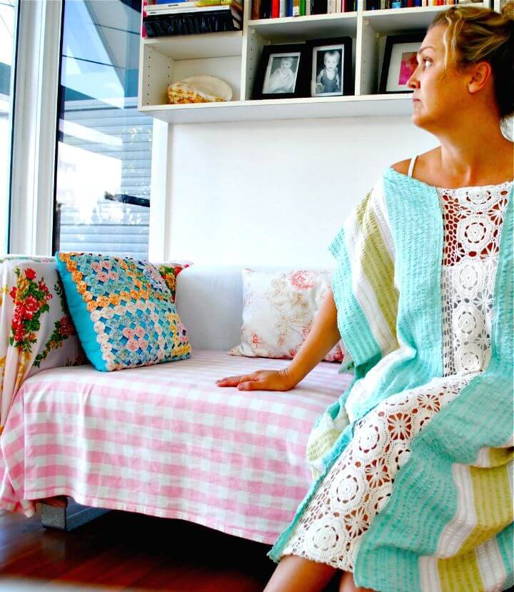 Easy to Make Beach Kaftan Dress for Summer Vacations 