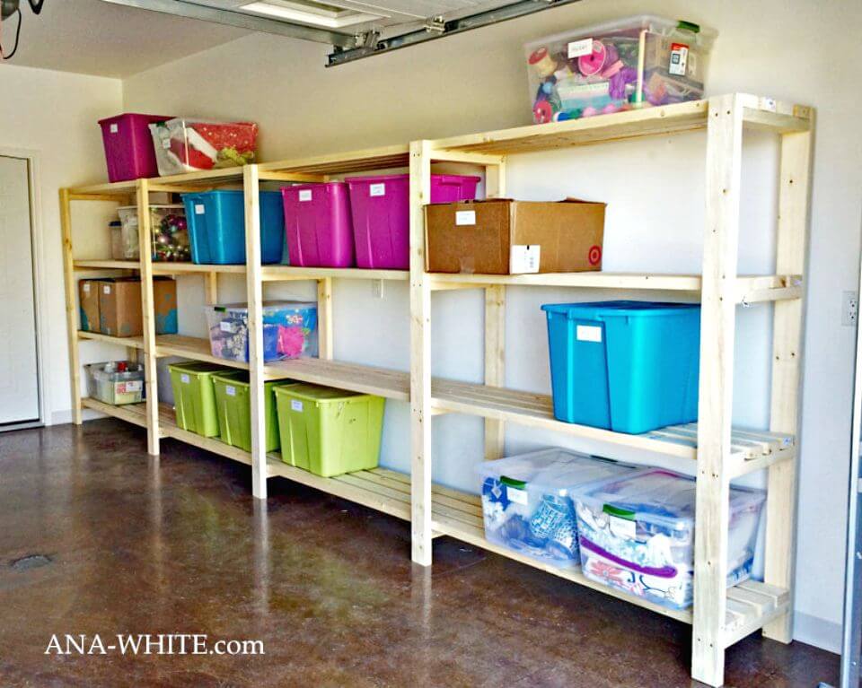 Build Your Own Garage Shelving From 2x4s - DIY Projects 