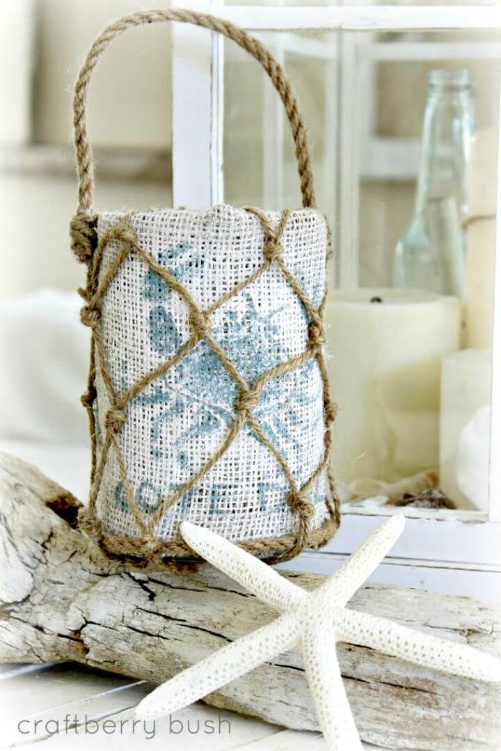 DIY Coastal Decor Beachy Lantern