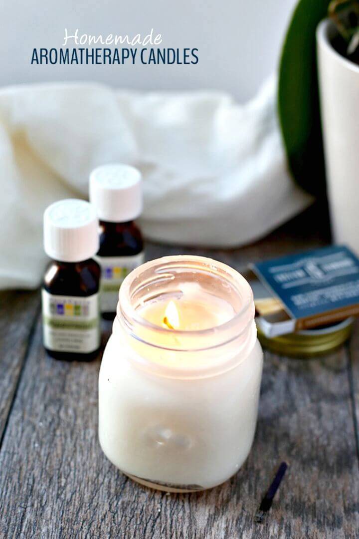 Cute DIY Aromatherapy Candles - Ultimate Relaxation Gift - Mason Jar Crafts 