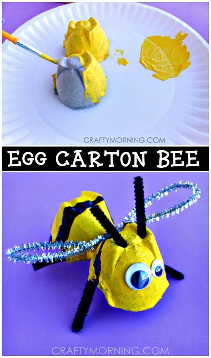 DIY Egg Carton Bumble Bee Craft for Kids