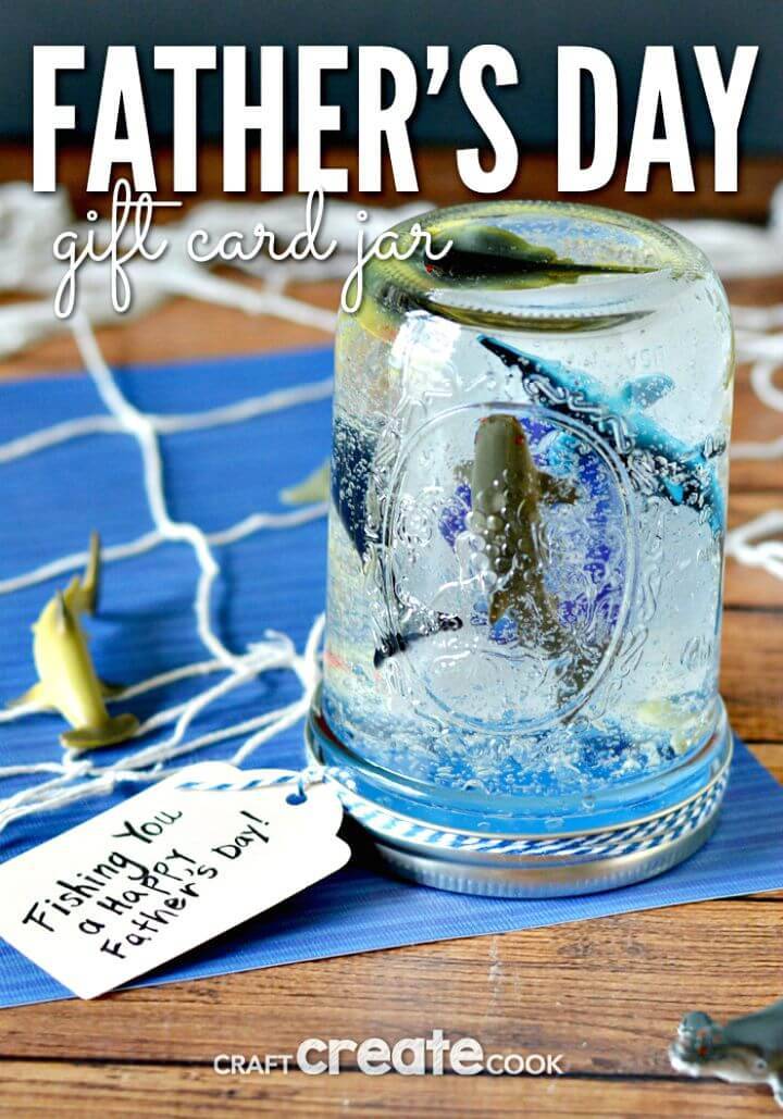 DIY Father’s Day Gift Card Jar - Mason Jar Crafts 