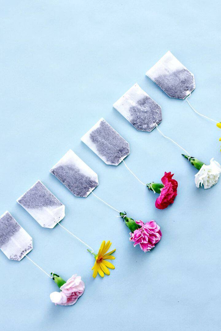 Cute DIY Floral Tea Bags - Mothers Day Gifts