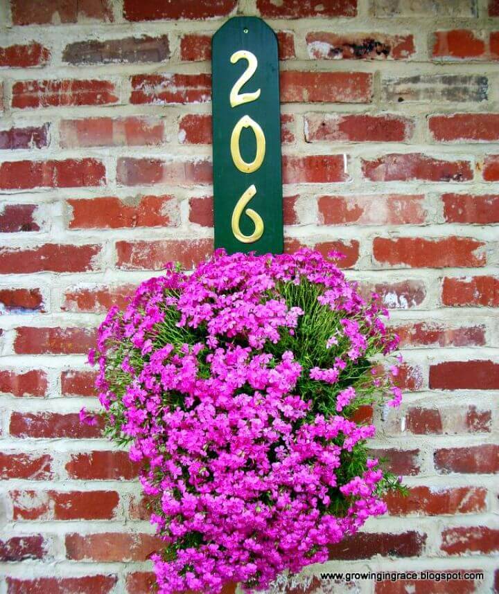 DIY House Number Flower Hanger