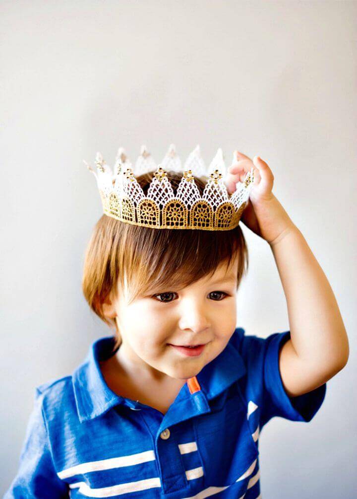 DIY Lace Crown For Your Little Prince Or Princess