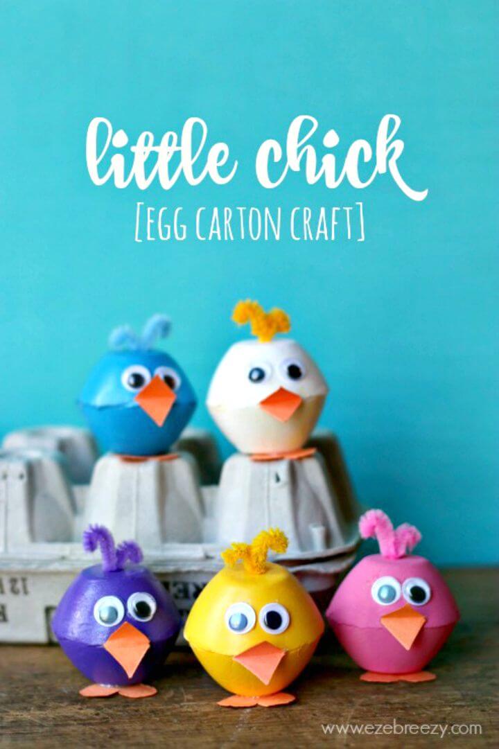 Cute DIY Little Chick Egg Carton Craft