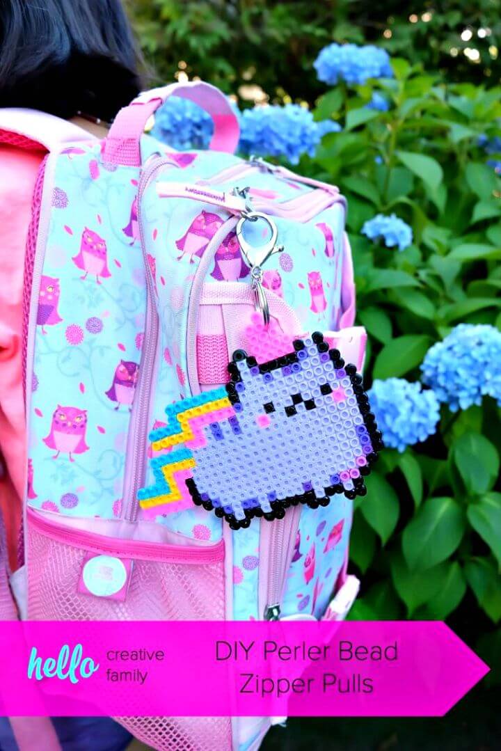 Cute DIY Perler Bead Zipper Pulls