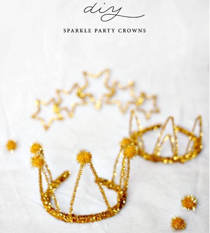 DIY Sparkle Party Crowns