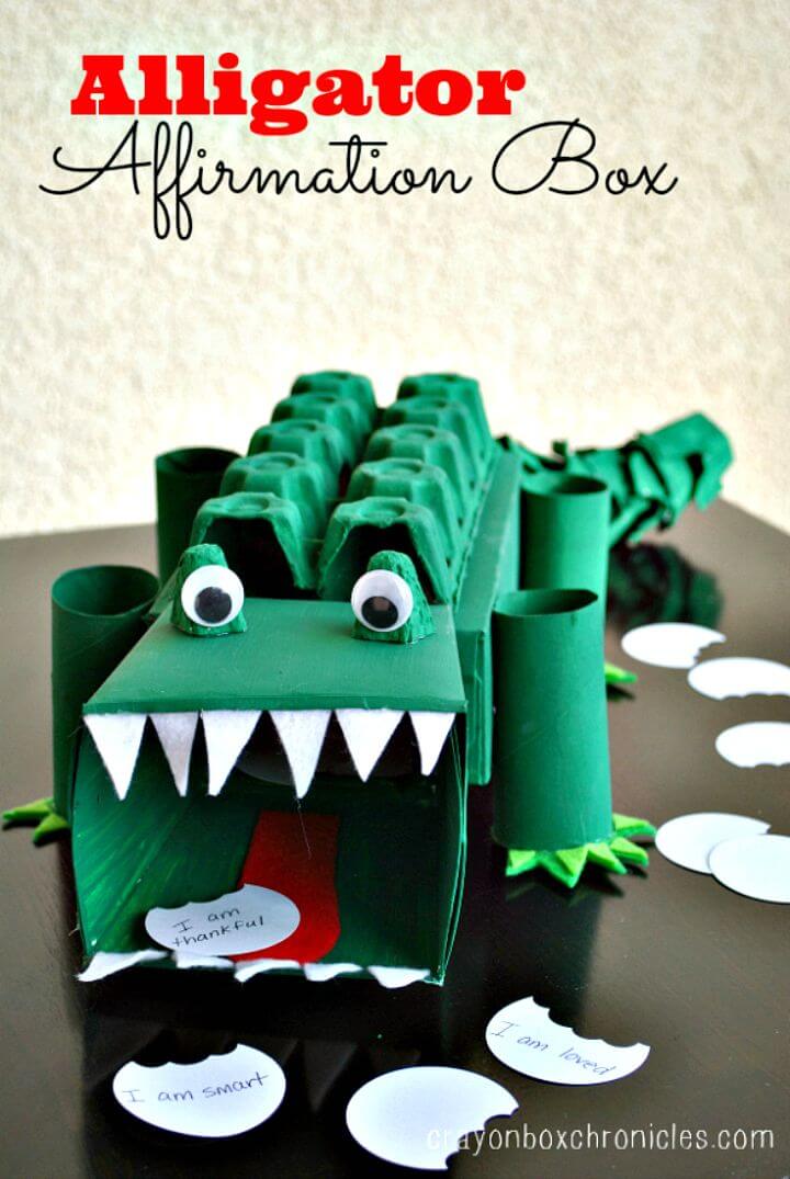 How to DIY Alligator Affirmation Box