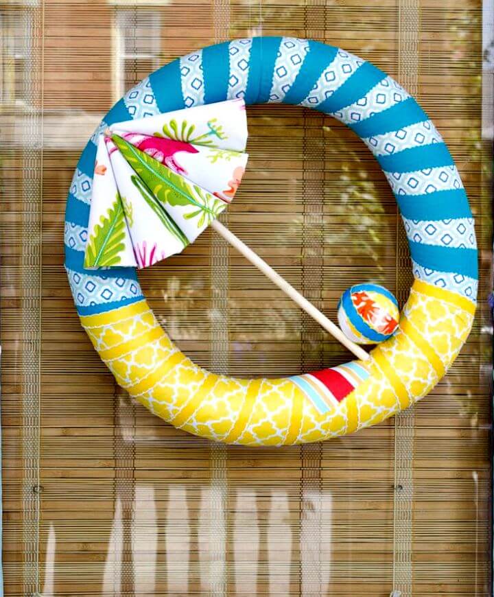 Easy DIY Beach Umbrella Summer Wreath