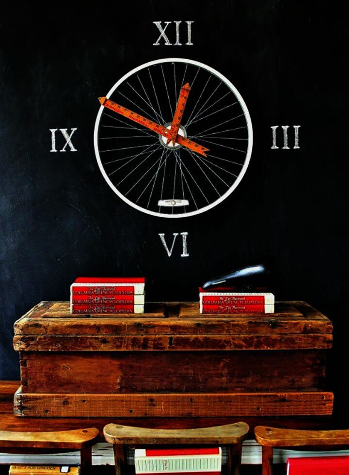 Handmade Bicycle Wheel Clock