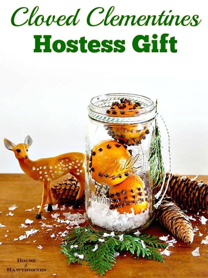 DIY Cloved Clementines Hostess Gift 