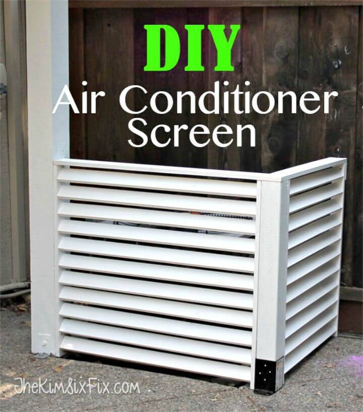 DIY Cover Your AC with a Louvered Screen