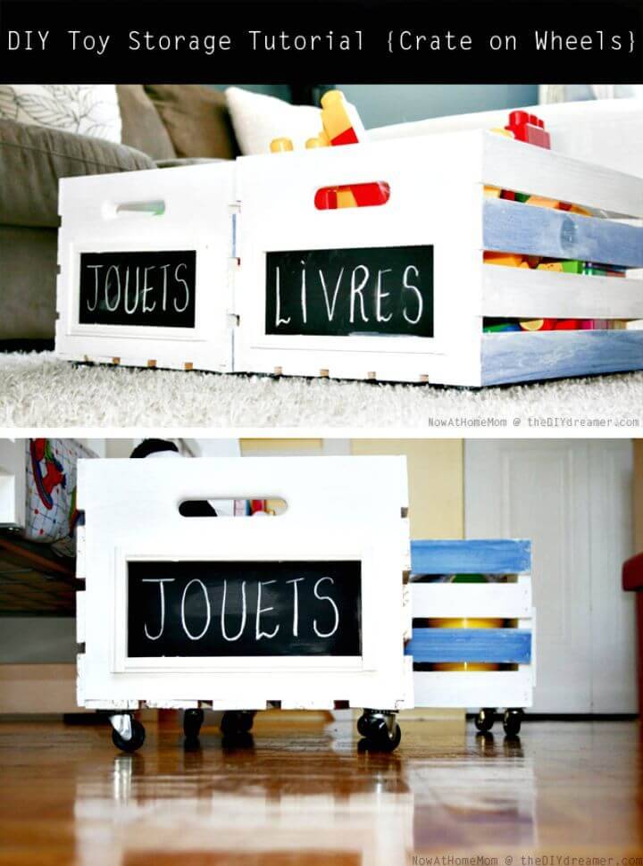 Crate on Wheels Toy Storage Idea