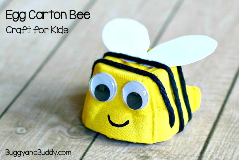 DIY Egg Carton Bee Craft for Kids