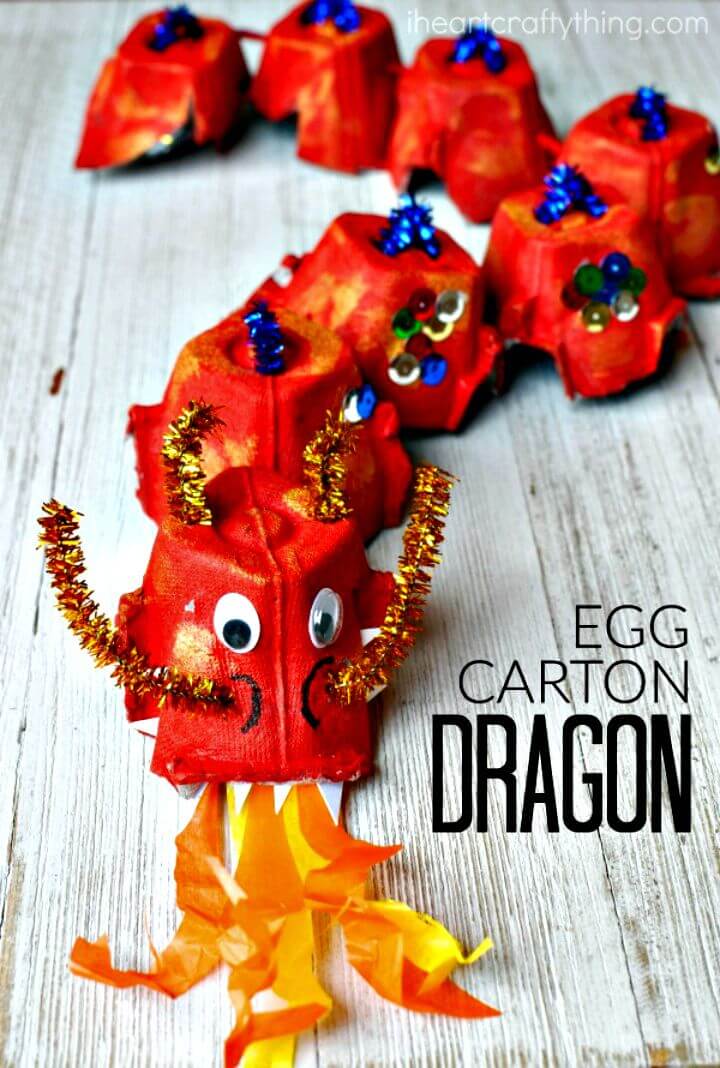 DIY Egg Carton Dragon Craft