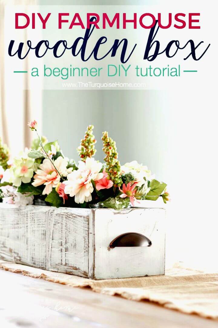 How to Make Farmhouse Wooden Box Centerpiece Tutorial