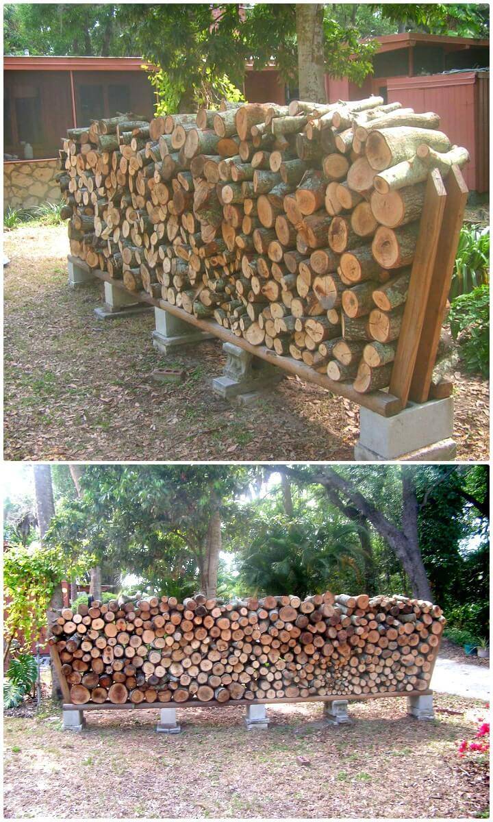 DIY Firewood Rack Using No Tools