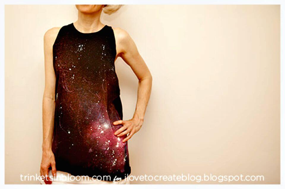 DIY Galaxy Beach Cover Up - Quick Idea